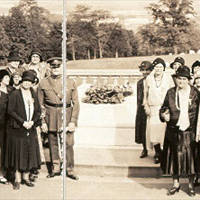 Missouri Gold Star Mothers with General John J. Pershing at the Tomb of the Unknown Soldier, Arlington National Cemetery, September 21, 1930.