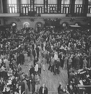 Trading Floor of the New York Stock Exchange, 1955.