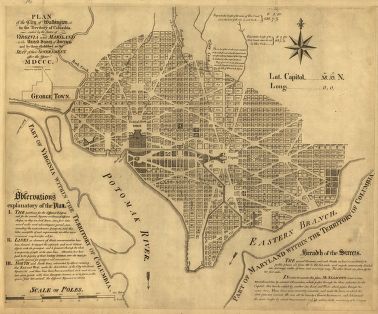 1791年華盛頓區的計畫，班尼卡為我們首都進行丈量工作。