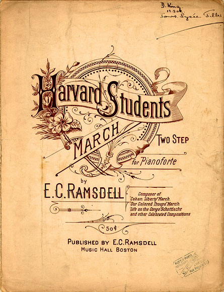 Harvard Students March, Two Step, 1898