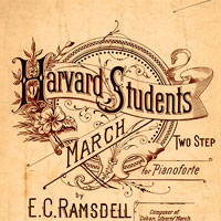 Harvard Students March, Two Step, 1898