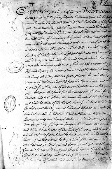 Charter for the Virginia Company of London, 1606