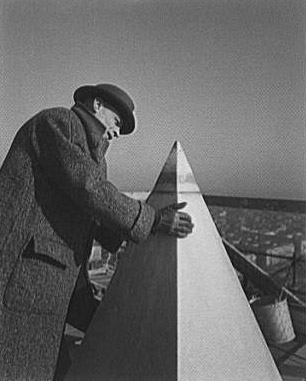 Theodor Horydczak on top of the Washington Monument