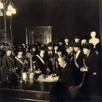 Governor Edwin P. Morrow signing the Anthony Amendment