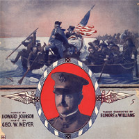 Sheet music for 'Just like Washington Crossed the Delaware, General Pershing will Cross the Rhine.'
