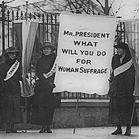 The first picket line--college day in the picket line, 1917