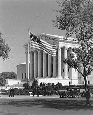 U.S. Supreme Court with Flag