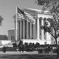 U.S. Supreme Court with Flag