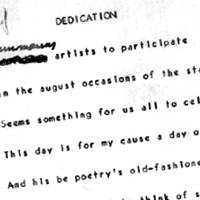 'Dedication,' Robert Frost's presidential inaugural poem, 20 January 1961.
