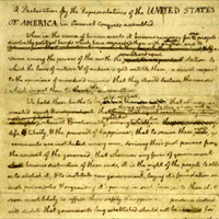 Rough draft of the Declaration of Independence