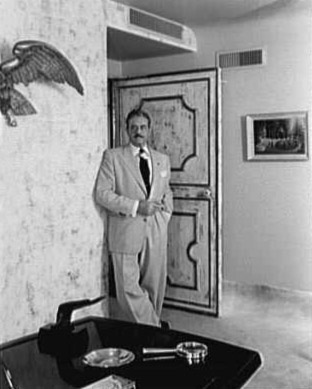 Raymond Loewy Associates, 488 Madison Ave., New York City. Mr. Loewy at door, 1950