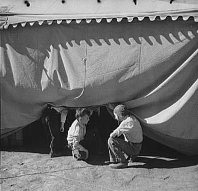 Sneaking Under the Circus Tent, Roswell, New Mexico, April 1936