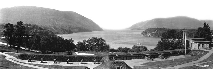 Looking up the Hudson, West Point.