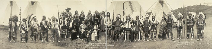 'The Centennial Band', Nez-Perce and Yakima Indians in Oregon in 1911
