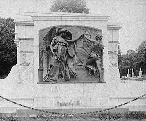 The Angel of Death and the Sculptor, Forest Hills Cemetery, Boston, Martin Milmore Memorial.
