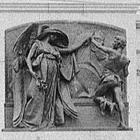 The Angel of Death and the Sculptor, Forest Hills Cemetery, Boston, Martin Milmore Memorial.