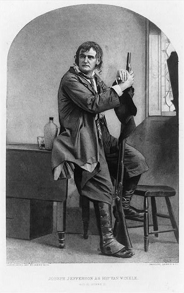 Drawing of 'Joseph Jefferson as Rip Van Winkle.