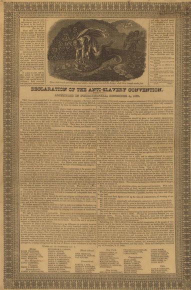 Declaration of the Anti-Slavery Convention, 1833