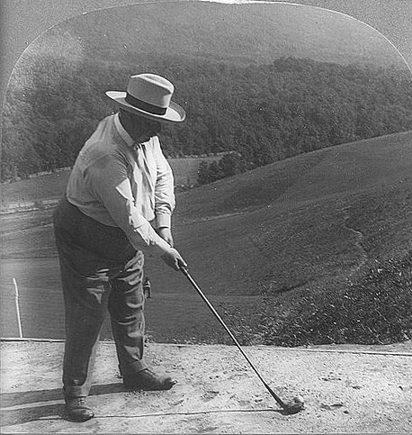 Taft on the Golf Links, at Hot Springs, Virginia