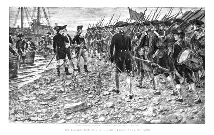 The embarkation of Montgomery's troops at Crown Point