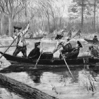 Benedict Arnold's troops on their way to Canada