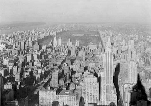 Empire State Building. To Central Park, 1932. Check