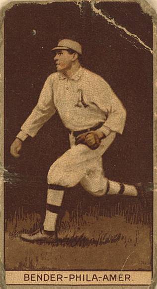 Albert (Chief) Bender, Pitcher, Philadelphia Athletics, American League, 1912.